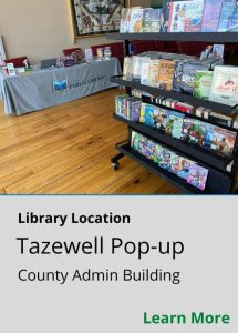 Clickable image to learn when and where next Tazewell Pop -Up is happening