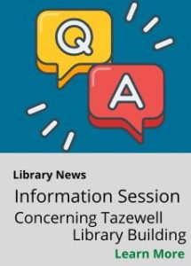 Clickable image to learn more about the Tazewell Library Building