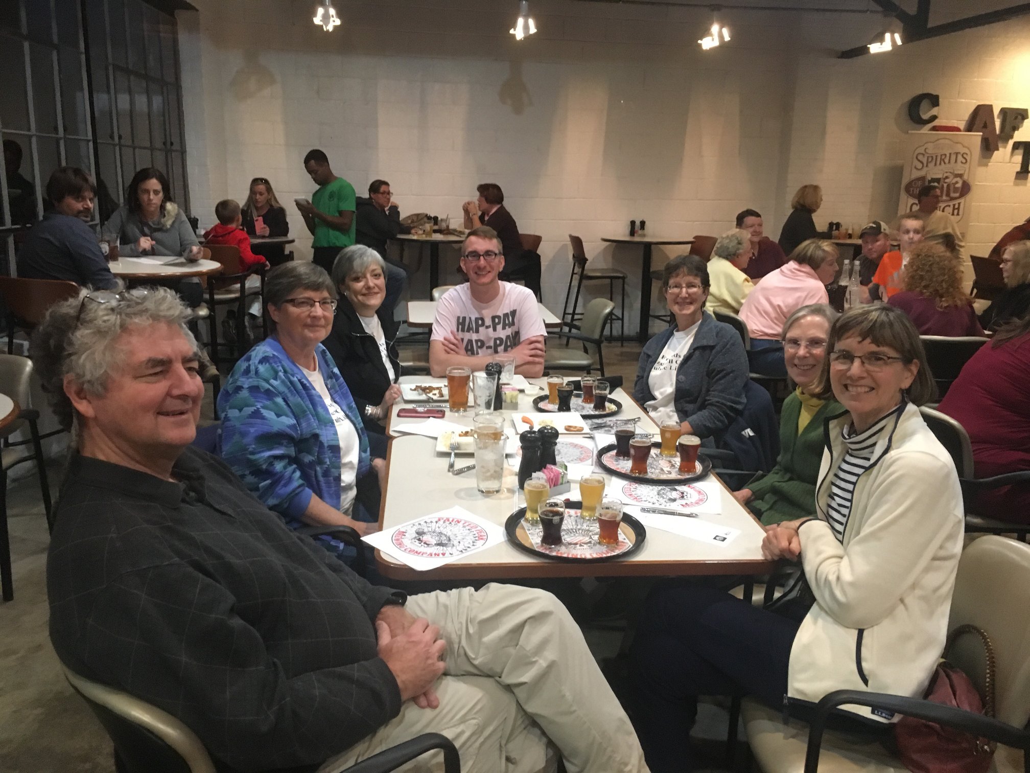 Image of Friends of the Library members at a fundraiser at Painted Peak Brewery