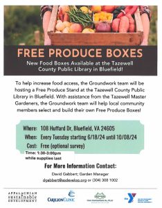 Flyer for Distribution of Free Produce Boxes