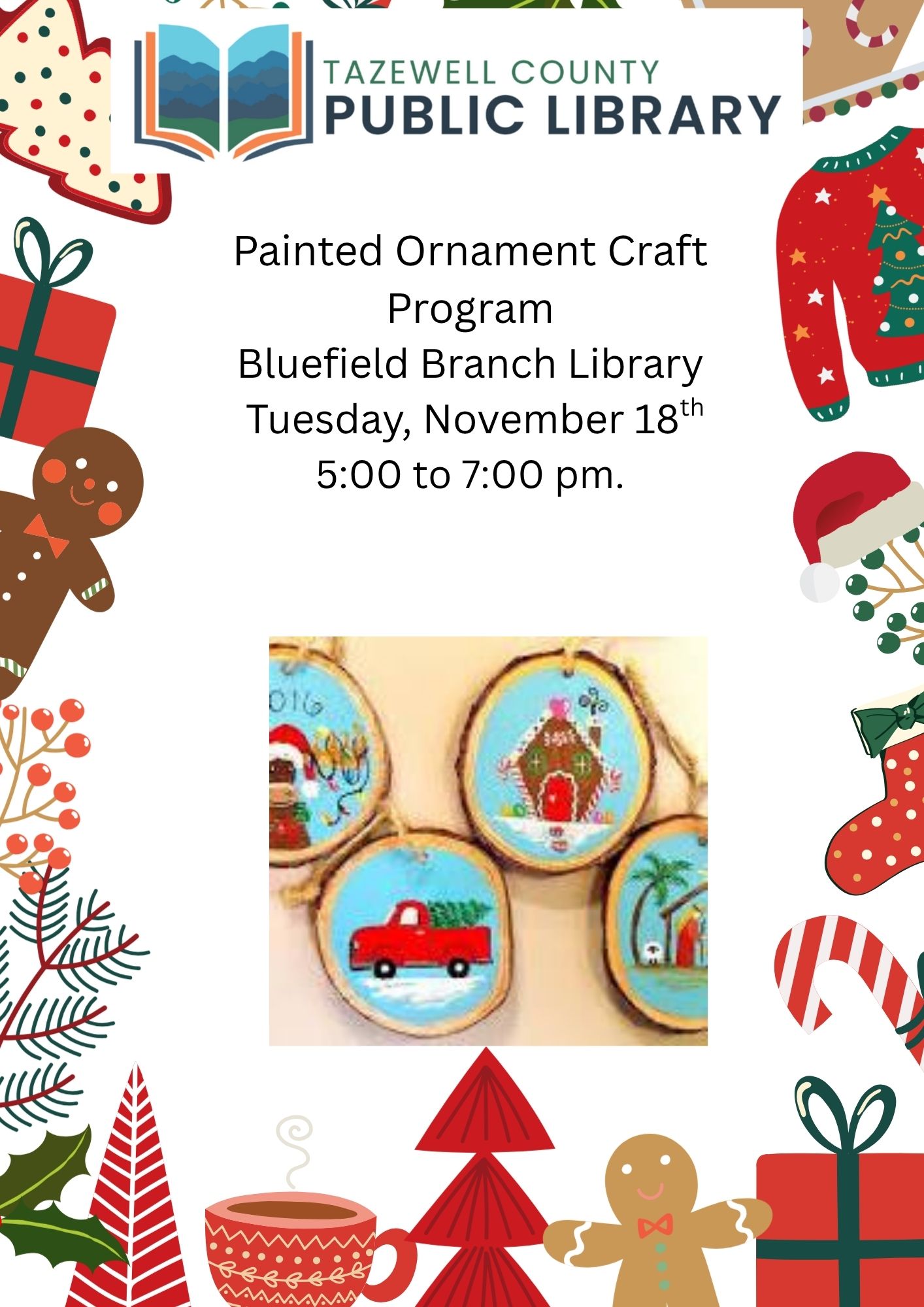 Painted Ornament Craft flyer